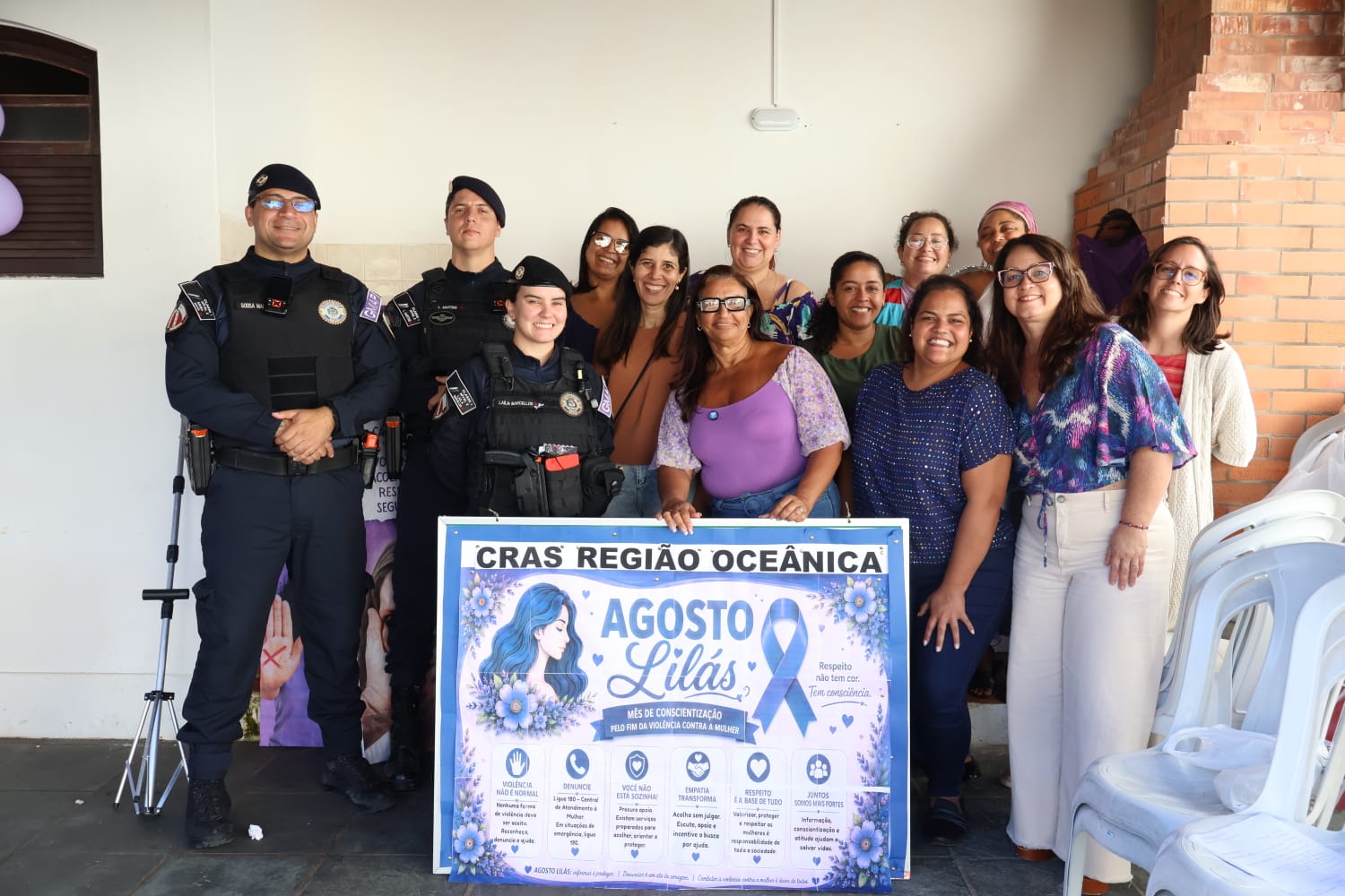 Maricá promove ação do Agosto Lilás com mulheres atendidas pelo CRAS em Ponta Negra